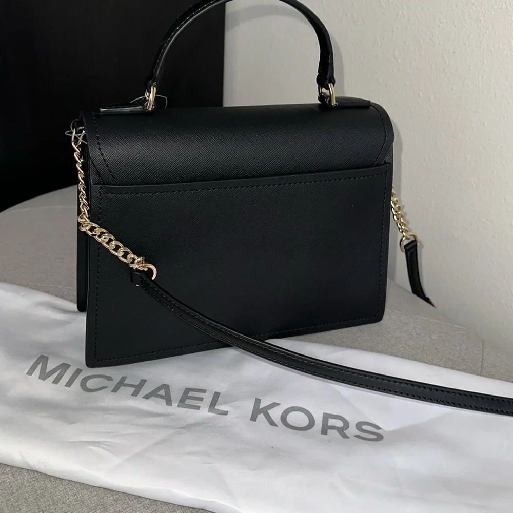 Michael Kors Grace MD TH Satchel black handle or cross body